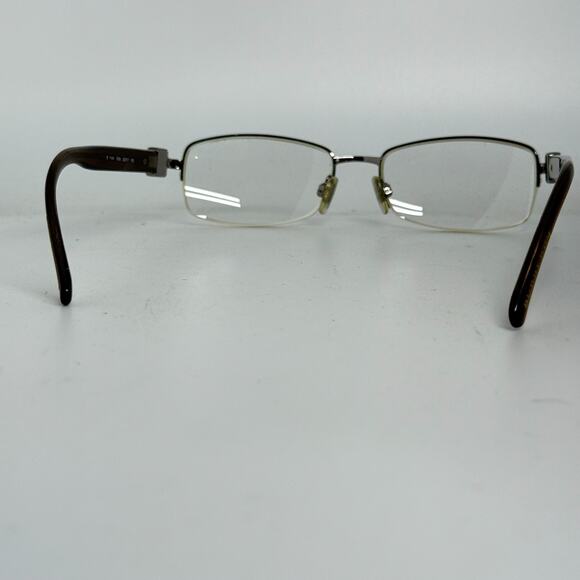BURBERRY B1146 1006 Brown Eyeglasses Frame Italy Half Rim 52-17-135 Gold H5066 - Picture 3 of 7